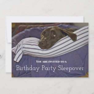 Invitation Jour d'anniversaire des enfants Sleepy Dog Sleepy 