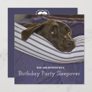 Invitation Jour d'anniversaire des enfants Sleepy Dog Sleepy 