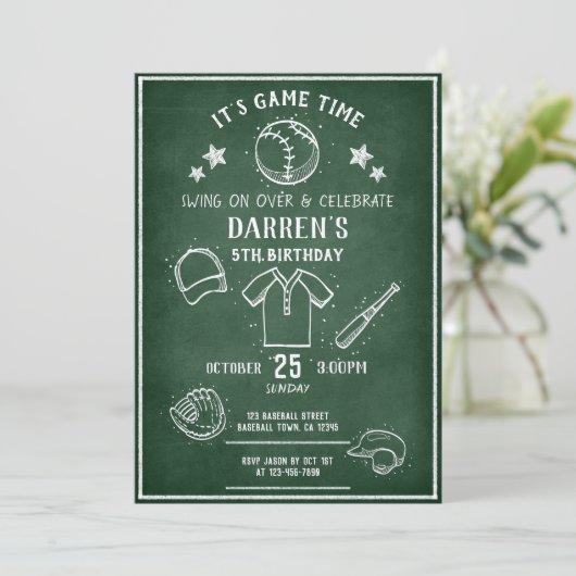 Invitation Jour d'anniversaire des étoiles (Debout devant)