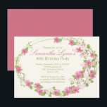 Invitation Jour d'anniversaire des fleurs de jolies aquarelle<br><div class="desc">Notre jolie invitation à fleur de printemps en fleurs d'aquarelle est parfaite pour une fête d'anniversaire adulte pour toute fille d'âge, y compris un joli 16 ans, 21ème anniversaire, 30ème anniversaire, 35ème anniversaire, 40ème anniversaire, 50ème anniversaire.L'invitation à la fête d'anniversaire moderne, élégante et chic comporte une belle cheminée de vigne...</div>