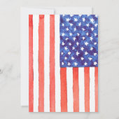 Invitation Jour d'anniversaire du 4 juillet (Dos)