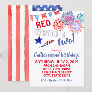 Invitation Jour d'anniversaire du 4 juillet