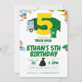Invitation Jour d'anniversaire du camion-poubelle, Jour d'ann (Devant)