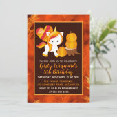 Invitation Jour d'anniversaire du Citrouille de la licorne de (Debout devant)