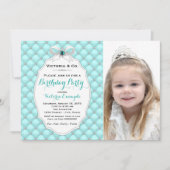 Invitation Jour d'anniversaire du Diamant Bleu turquoise (Devant)