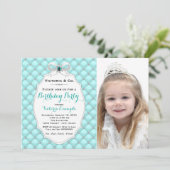 Invitation Jour d'anniversaire du Diamant Bleu turquoise (Debout devant)