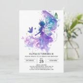 Invitation Jour d'anniversaire du Fairycore moderne (Debout devant)