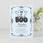 Invitation Jour d'anniversaire d'un fantôme Boo (Debout devant)