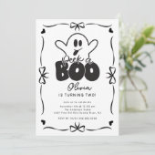 Invitation Jour d'anniversaire d'un fantôme Boo (Debout devant)