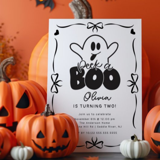 Invitation Jour d'anniversaire d'un fantôme Boo