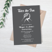 Invitation Jour d'anniversaire gris des mains minimes moderne