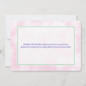 Invitation Jour d'anniversaire, le beigne rose et pourpre gra (Dos)