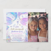 Invitation Jour d'anniversaire Mermaid Photo Anniversaire Inv (Devant)