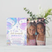 Invitation Jour d'anniversaire Mermaid Photo Anniversaire Inv (Debout devant)