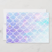 Invitation Jour d'anniversaire Mermaid Photo Anniversaire Inv (Dos)