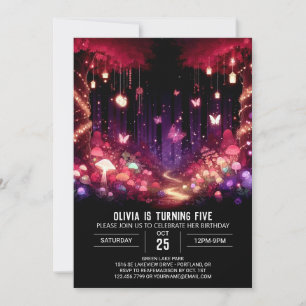Invitation Jour d'anniversaire numérique de la forêt géante