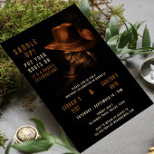 Invitation Jour d'Anniversaire Pays Western Cowboy Casquette 