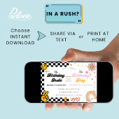 Invitation Jour d'anniversaire Super double célébration