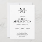 Invitation Jour d'appréciation client minimaliste entreprise  (Devant)