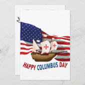 Invitation Jour de Colomb L'immigration illégale a commencé e (Devant / Derrière)