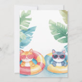 Invitation Jour de fête de la piscine de Splish (Dos)