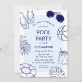 Invitation Jour de fête de la piscine pour chiens Whimsical (Devant)