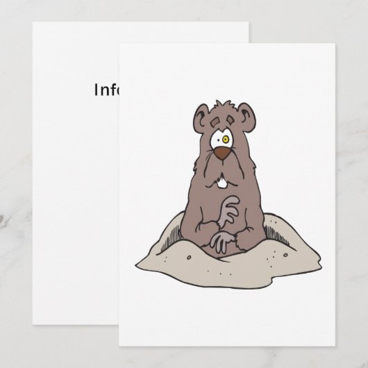 Invitation Jour de Groundhog (Devant / Derrière)