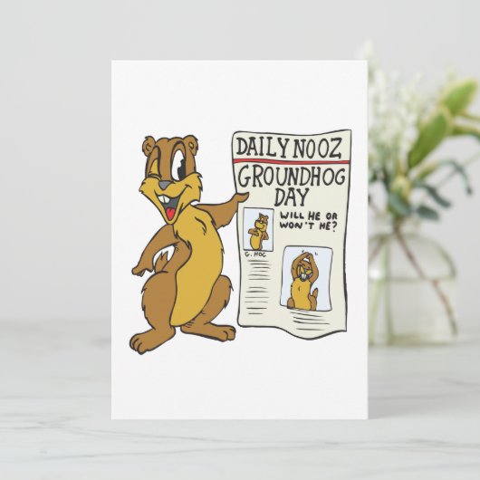 Invitation Jour de Groundhog (Debout devant)