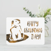 Invitation jour de groundhog heureux (Debout devant)