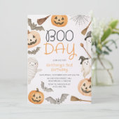 Invitation Jour de la Boite Halloween Éffrayant Anniversaire (Debout devant)