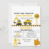 Invitation Jour de la construction de camions à vide (Devant)