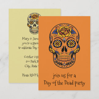 Invitation Jour De La Dead Sugar Skull Party