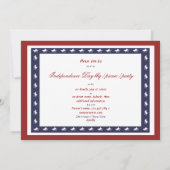 Invitation Jour de la Déclaration d'Indépendance drôle du 4 (Dos)