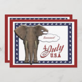 Invitation Jour de la Déclaration d'Indépendance drôle du 4 (Devant / Derrière)