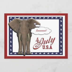 Invitation Jour de la Déclaration d'Indépendance drôle du 4