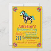 Invitation Jour de la fête de la licorne crâne de sucre mort (Devant)