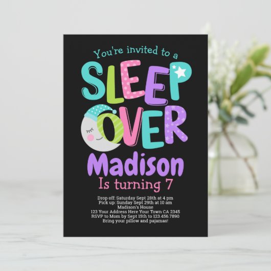 Invitation Jour de la fête du pyjama (Debout devant)