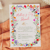 Invitation Jour de la mère de boho chic moderne fleurs sauvag