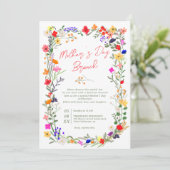 Invitation Jour de la mère de boho chic moderne fleurs sauvag (Debout devant)
