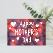 Invitation jour de la mère heureuse bokeh (Debout devant)