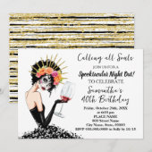 Invitation Jour de la nuit des filles mortes Halloween Annive (Devant / Derrière)