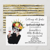 Invitation Jour de la nuit des filles mortes Halloween Annive (Devant / Derrière)