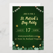 invitation Jour de la Saint Patrick (Devant / Derrière)