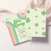 Invitation Jour de la Saint Patrick Arc-en-ciel deux chanceux