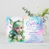 Invitation Jour de la Saint Patrick Baby shower Leprechaun fi (Debout devant)