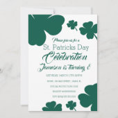 Invitation Jour de la Saint-Patrick Célébration de Verdure de (Devant)