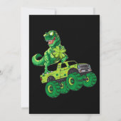 Invitation Jour de la Saint Patrick Dinosaur Monster Shamrock (Dos)