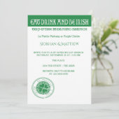 Invitation Jour de la Saint Patrick Irlandais à thème brunch  (Debout devant)