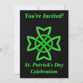 Invitation Jour de la Saint Patrick Irlande Célébration Celt  (Devant)