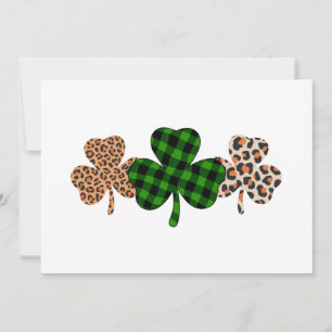 Invitation Jour de la Saint Patrick Lucky Irish Green Plaid S
